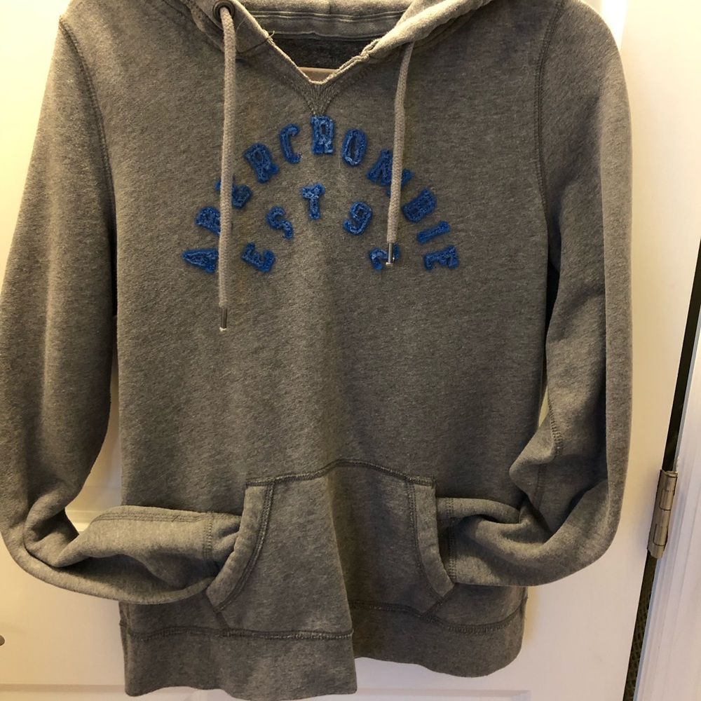 Abercrombie gray hoodie size Large